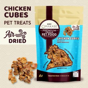 OMAKASE AIR DRIED Chicken Cubes Dog & Cat Single Ingredient Dehydrated Pet Treats