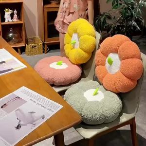 Pumpkin Floor Cushion Sitting Pad Lazy Living Room Mat Tatami Bay Window Backrest Cushion Floor Mat Sitting Pad