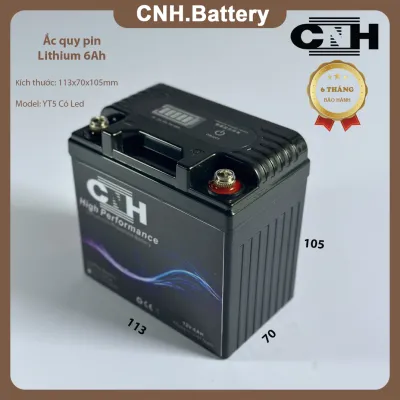 Bình ắc quy Lithium 12V - 6Ah thay thế cho Ắc quy xe máy