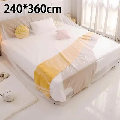 【COD&Fast Delivery】 5PCS Disposable Disposable Bed Dust Cover Waterproof Transparent Furniture Protective Cover Easy Application Multi-Purpose Sofa Dust Cover Bed Protection