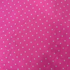 1 Mét Vải Thun Cotton 2 Chiều Màu Hồng Chấm Bi Trắng May Đồ Bé Gái Khổ 1m6 Hàng Công Ty