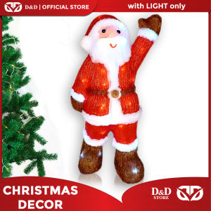 D&D #55-80-1 Acrylic Christmas Standing Santa Claus Red