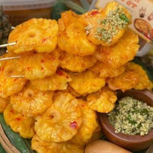 Thơm sấy muối ớt (nguyên miếng chua ngọt- có video) {Khối lượng tịnh không tính bao bì}