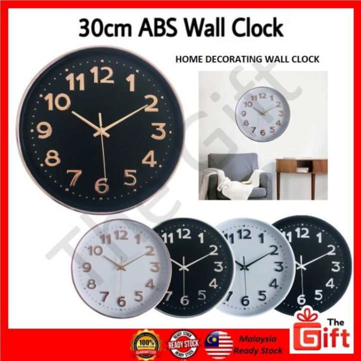 The Gift Wall Clock Jam Dinding IKEA Style Home Decor 30cm Clock Jam ...