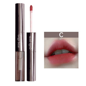 Glasir Bibir Berkepala Dua Glasir Air Cermin Glasir Bibir Wajah Glasir Bibir Matte Tahan Lama COD -🌈Ninestar