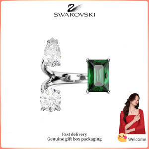 ♈ Swarovski ♈ Nhẫn thời trang nữ Bạc S925 cắt hỗn hợp đá quý pha lê xanh Mesmera Nhẫn mở Quà tặng Lễ tình nhân Quà tặng sinh nhật
