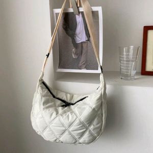 [L&L] Cute Stylish Shoulder Bag With Adjustable Strap And With Zipper Easy Travel Hobo Style Handbag Beg Silang Stail Kasual Comel Wanita Perempuan