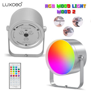 LUXCEO RGB LED Video Light 10W Video Lighting with Remote Control Dimmable Photography Light with Full Colors Music Sync 10 Scene Modes Background Light