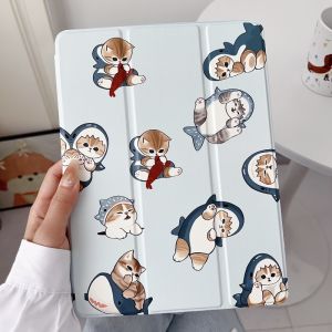 Vỏ máy tính bảng tối giản INS Shark Cat cho iPad Mini Air 1/2/3/4/5/6/ 7th 8th 9th 10th 10th A16 7.9 8.3 10.2 10.5 10.9 11 Case2026
