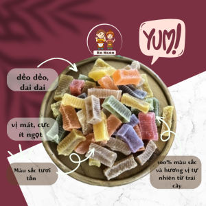 Mứt rong sụn - hộp mix trái cây - màu tự nhiên - ít đường