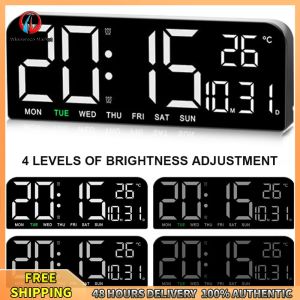 Winnereco High-Visibility LED Digital Alarm Clock for Bedroom and Office Large Screen with Bright Numbers and Sleep Timer