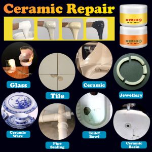 Ceramic Repair Paste Super Strong Adhesion Bonding Sealing Filling Paste (100g A + 100g B)
