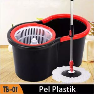 Set Alat Pel Lantai Super Mop Dengan Ember Pencuci Putar Hand Preassure Rotary Mop Magic Spin Mop 360