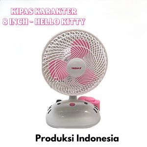 Kipas Angin Meja Karakter 8 Inch Dinding Desk Fan Mini Wall Fan Gantung Tembok - Doraemon - Hello kitty - Kumbang