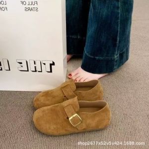 [Free Shipping] New Style Retro Slip-On Loafers With A 3CM Inner Height Increase Full-Coverage Thick Sole And Single Lining Designed For WomenS Casual Wear