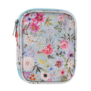 Xách tay móc đan tổ chức được xây dựng trong túi có khóa kéo khe đàn hồi vải thoáng khí đan lưu trữ trường hợp