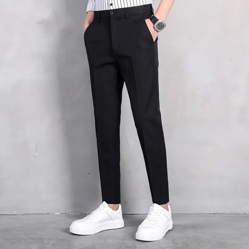 Black slacks hot sale outfit men