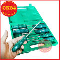 Bộ tua vít-Bộ 8 tua vít hoa thị có lỗ, tua vít bake, tua vít dẹt các kích cỡ hàng TUOCHI có hộp đựng.