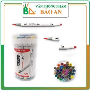 Bút màu Marker 24 màu RUI 6728-24 - Mua 10 tặng 1 - Văn phòng phẩm Bảo An