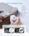 2 Pack European Travel Plug Adapter, VINTAR Foldable International Power Adapter with 2 AC Outlets 3 USB Charging Ports(2 USB C), Type C Power Adaptor to Most Europe Italy Spain France Iceland Germany. 