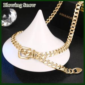 Blowing 1 cái phụ nữ của chuỗi vành đai kim loại eo chuỗi ăn mặc thắt lưng kim loại vành đai có thể điều chỉnh