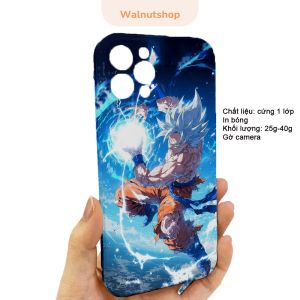 Ốp Iphone in hình Songoku Kamehameha - từ ipX - ip16prm - ốp 1 lớp & ốp 2 lớp - Ốp Anime 7 viên ngọc rồng - dragon ball