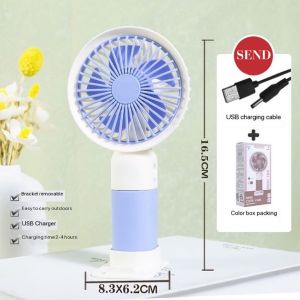 Summer Cool Handheld Fan USB Charging Mini Desktop Stand Small Fan Portable Gift