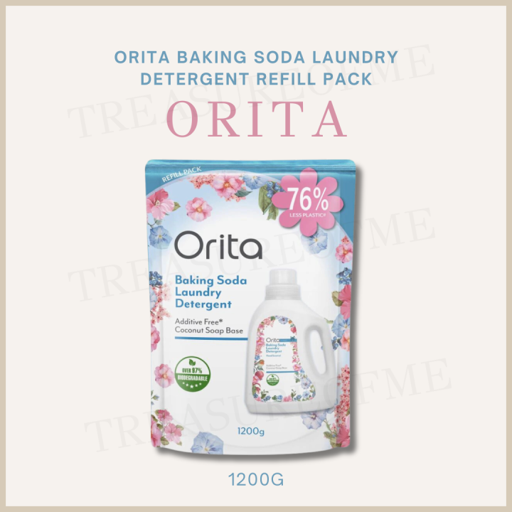 TreasureofME ORITA Baking Soda Laundry Detergent Refill Pack 1200g