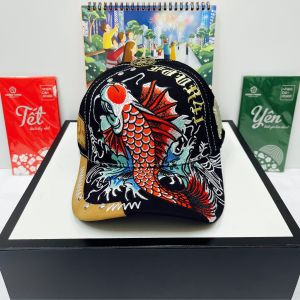 Mũ Lưỡi Trai Four 41 Thêu Hình Cá Chép Hóa Rồng Cực Nét From Chuẩn Lòng Sâu.