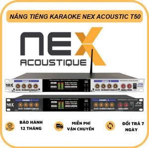 Máy Nâng Tiếng NEX ACOUSTIC T50 Plus Phiên Bản Mới Nhất Hiện Nay - Chỉnh Độc Lập Bass Treble Trung Dễ Dàng Sử Dụng Xử Lý Âm Thanh Hoàn Hảo Khung Kim Loại Cứng Cáp Dễ Dàng Phối Ghép Amply Karaoke Vang Cơ Vang Số Bảo Hành 1 Năm