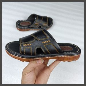 Dép Nam Quai Ngang Da Bò Thời Trang DM568 Dế May Khâu chắc chắn