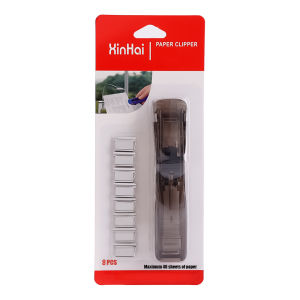 【Miễn phí vận chuyến】kẹp bấm đẩy trong suốt kẹp hoàn thiện dữ liệu tập tin văn phòng kẹp bấm kim bấm Giấy thử kẹp niêm phong ăn nhẹ cho học sinh