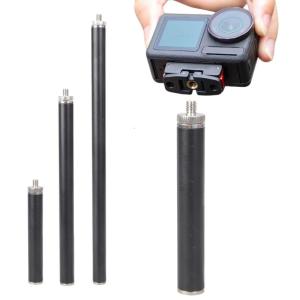 1 Set Double Ended 1/4-20 Thread Metal Tube Extension Rod for Tripod Camera Accessories Camping Light with Adapter