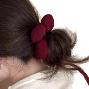 Soft Hair Tie Elastic Scrunchies French Hair Rings for Elegant Updos Suitable for Long Hair Bun