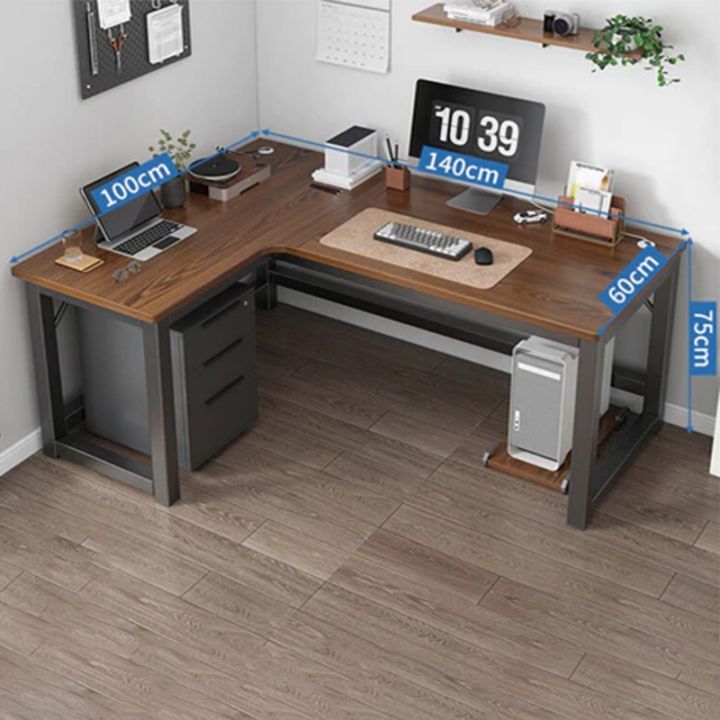 Furniture hypermarket L shaped table for computer Computer Table L ...