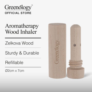 Greenology Aromatherapy Natural Wood Inhaler | Nasal Inhaler with Cotton Wick for Pure Essential Oil