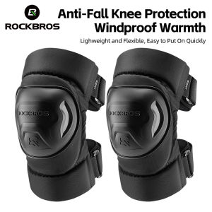 ROCKBROS Motorcycle Knee Pad Set Safety Shock Absorption Protective Gear Set for Motorcycle Rider Quick Release Adjustable Reflective Knee Guards