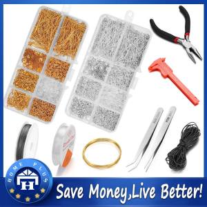 【Local delivery】 DIY Earrings Making Jewelry Kit Repair Tools Lobster Clasp Open Jump Rings Earring Hooks Tail Chain Pin Clip Buckle Beading Kit DIY-Earring-Kit