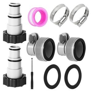 Swimming Pool Hose Adapters Threaded Joint Pool Pump Coupling Universals Pool Hose Adapters Easy to Installation