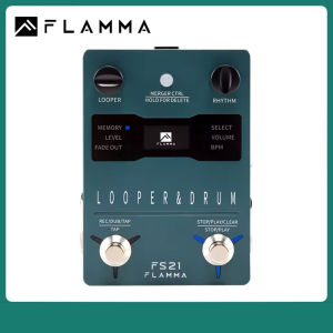 FLAMMA FS21 Drum Machine Looper Guitar Effcts Pedal 160 Minutes Looper 100 Drum Grooves Support Software Editing with LED Screen