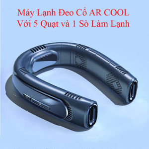 Máy Lạnh Đeo Cổ giải nhiệt tức thời AR COOLING 5 Quạt 1 Sò Lạnh Mini Air-conditioner - PKTL