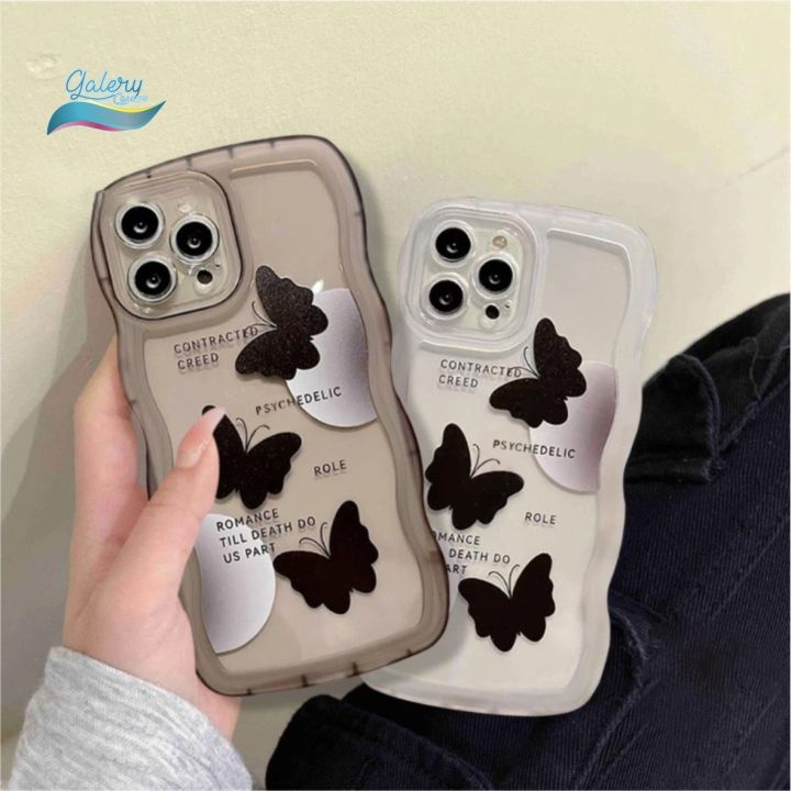GC Softcase gelombang transparan butterfly motif SS144 Casing hp