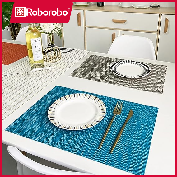 ROBO.PH 45x30cm Nordic Style Bamboo Pattern PVC Place Mat Non-slip ...