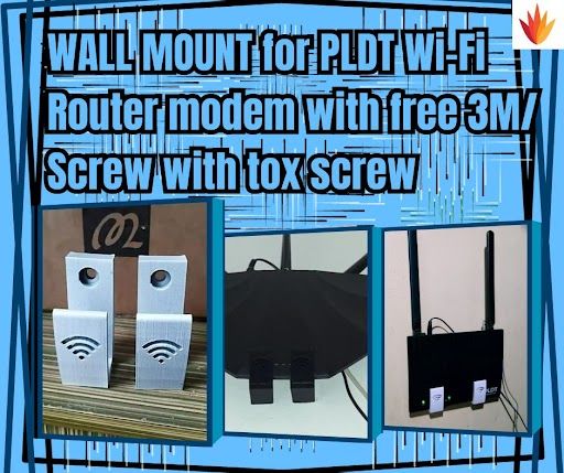 Flarelab WALL MOUNT for PLDT Wi-Fi Router modem with free 3M/ Screw ...