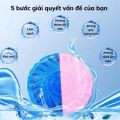 Viên Tẩy Bồn Cầu Tự Động Khử Mùi Diệt Khuẩn, Hương Hoa Hồng - Sạch Bóng, Thơm Lâu - Combo 5 Viên. 
