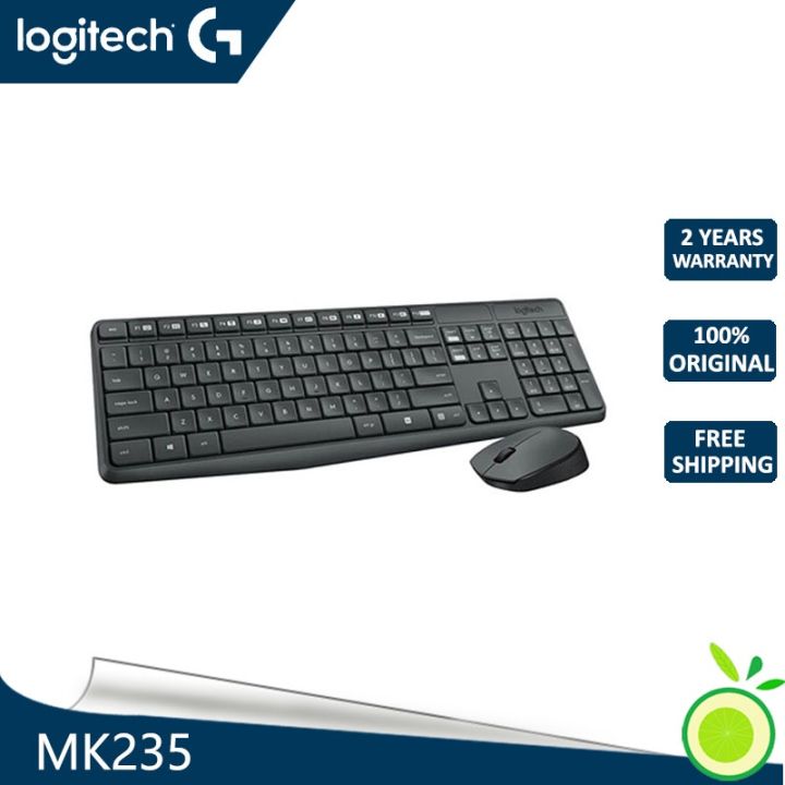 Logitech MK235 wireless keyboard and mouse combination portable optical ...