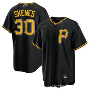Embroidered baseball jersey 2026 new MLB Pirates gray and black popular in stock sizes 30 21 and 6