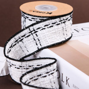 10Yards 38mm Small fragrance Cotton Ribbon 1015R32 DIY Make Bowknots Kids Hair Accessories Material Handmade Christmas Decoratio