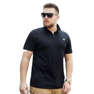 VSheng Big Size M To 6XL Polo T Shirt For Men Hidden Zipper Collar Plus Size Soft Short Sleeve Tops