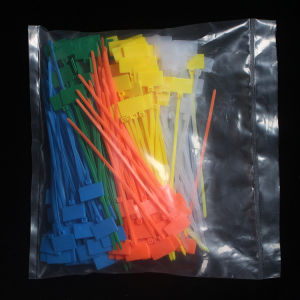 100Pcs 15MM*25MM Wire Power Cable Label Mark Tags Self-Locking Nylon Tie Tags